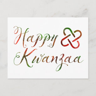 Happy Kwanzaa Bokeh Umoja Postkarte
