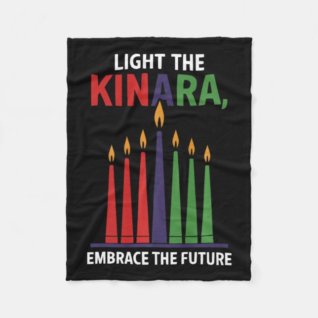 Happy Kwanzaa Candles Africa Holiday African Ameri Fleecedecke (Vorderseite)