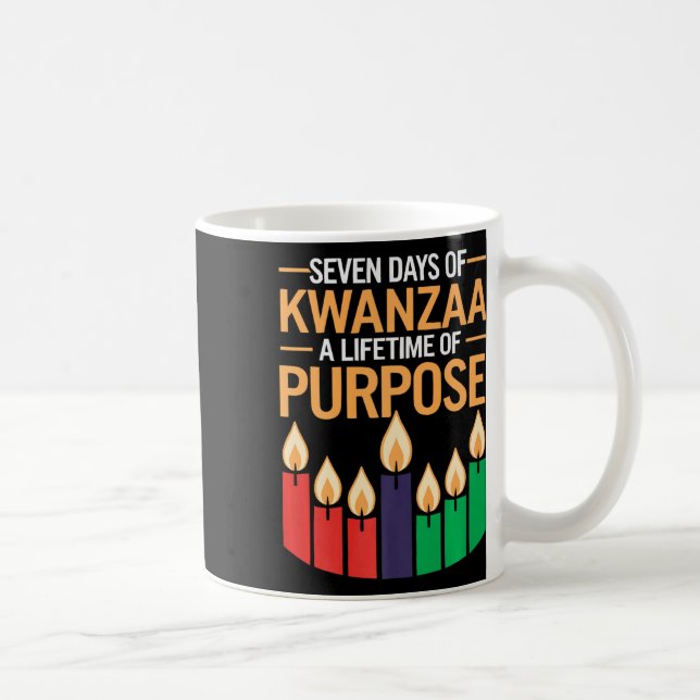 Happy Kwanzaa Candles Africa Holiday African Ameri Kaffeetasse (Rechts)