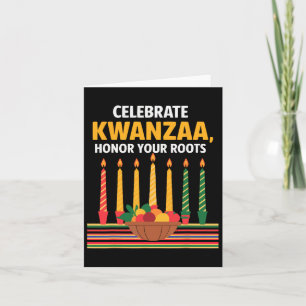 Happy Kwanzaa Candles Africa Holiday African Ameri Karte