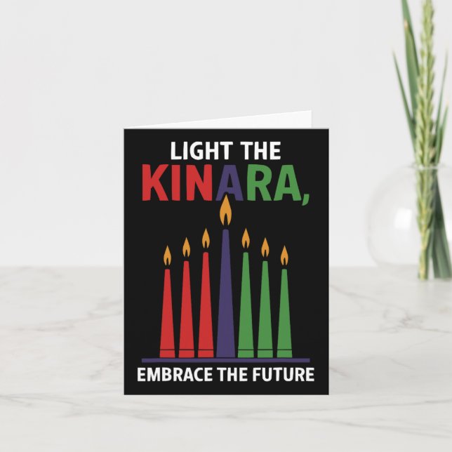 Happy Kwanzaa Candles Africa Holiday African Ameri Karte (Vorderseite)