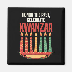 Happy Kwanzaa Candles Africa Holiday African Ameri Magnet