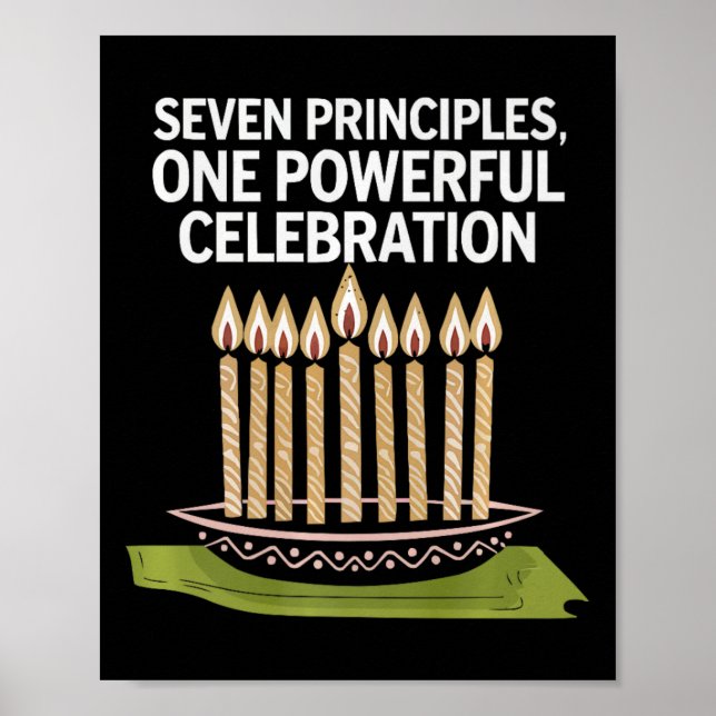 Happy Kwanzaa Candles Africa Holiday African Ameri Poster (Vorne)