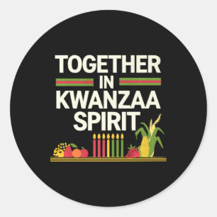 Happy Kwanzaa Candles Africa Holiday African Ameri Runder Aufkleber