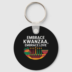 Happy Kwanzaa Candles Africa Holiday African Ameri Schlüsselanhänger