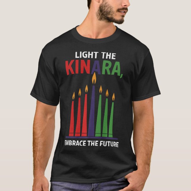 Happy Kwanzaa Candles Africa Holiday African Ameri T-Shirt (Vorderseite)