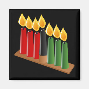 Happy Kwanzaa Candles Magnet