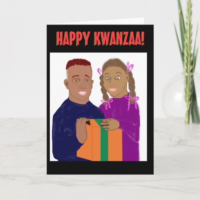 Happy Kwanzaa Card Feiertagskarte (Vorderseite)