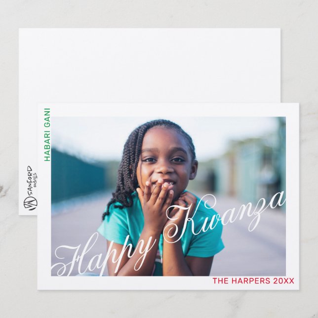 Happy Kwanzaa Card Karte (Vorne/Hinten)