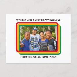 Happy Kwanzaa Family Foto Holiday Postcard Feiertagspostkarte
