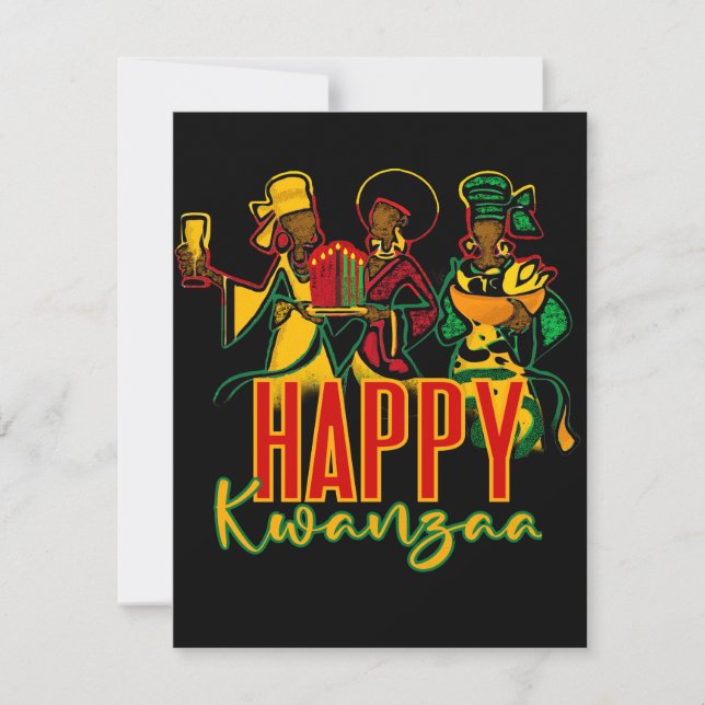 Happy Kwanzaa Feier Feiertagskarte (Vorderseite)