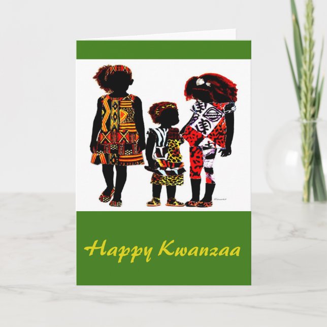 Happy Kwanzaa Feiertagskarte (Vorderseite)