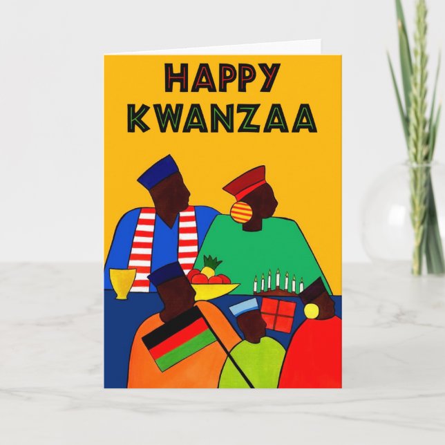 Happy Kwanzaa Feiertagskarte (Vorderseite)