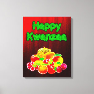 Happy Kwanzaa First Fruits Leinwanddruck