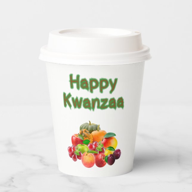 Happy Kwanzaa First Fruits Pappbecher (Vorderseite)