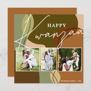 Happy Kwanzaa Foto 3 Collage Holiday Card Feiertagskarte