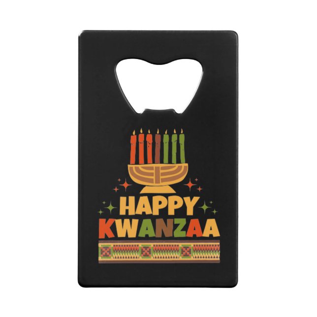 Happy Kwanzaa Geldbeutel Flaschenöffner (Vorderseite)