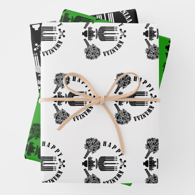 Happy Kwanzaa Geschenkpapier Set (Beispiel)