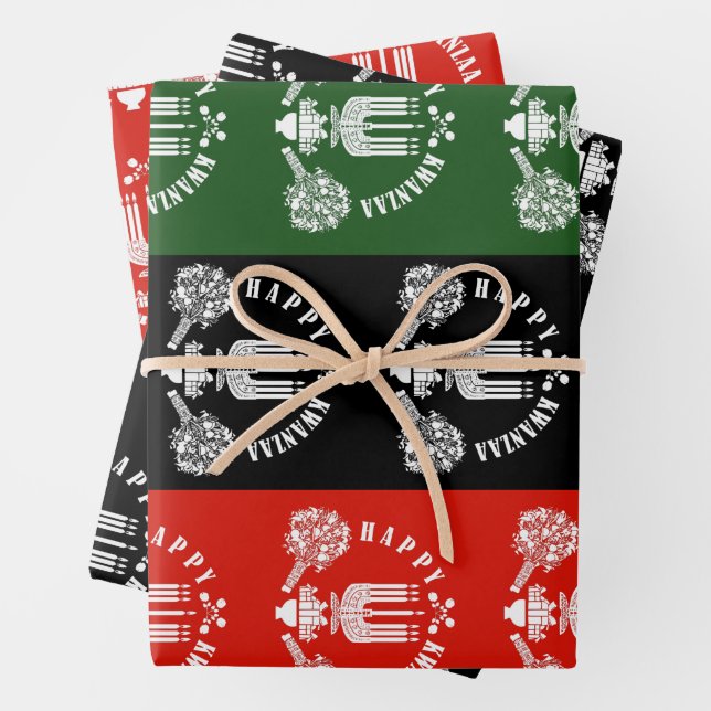Happy Kwanzaa Geschenkpapier Set (Beispiel)