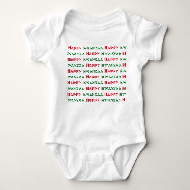 Happy Kwanzaa Gruß 2 Baby Strampler (Vorderseite)
