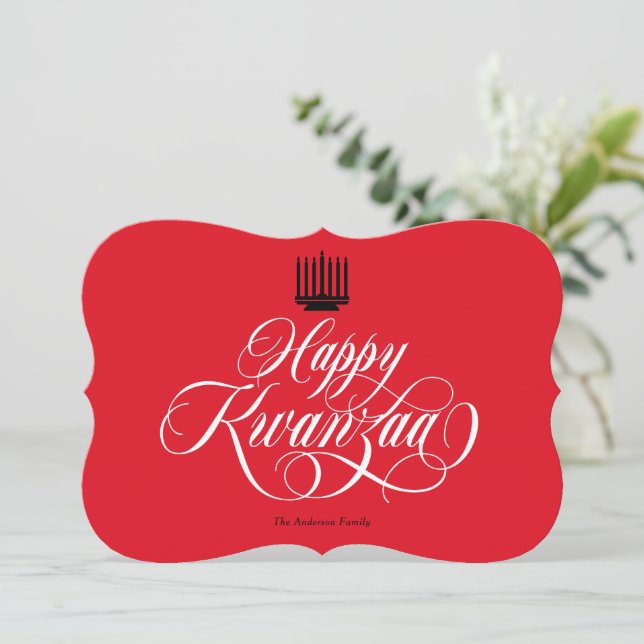 Happy Kwanzaa Holiday Card Feiertagskarte (Stehend Vorderseite)