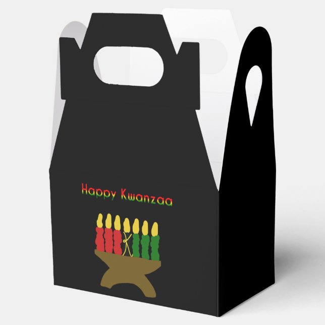 Happy Kwanzaa Kinara Geschenkschachtel (Geöffnet)