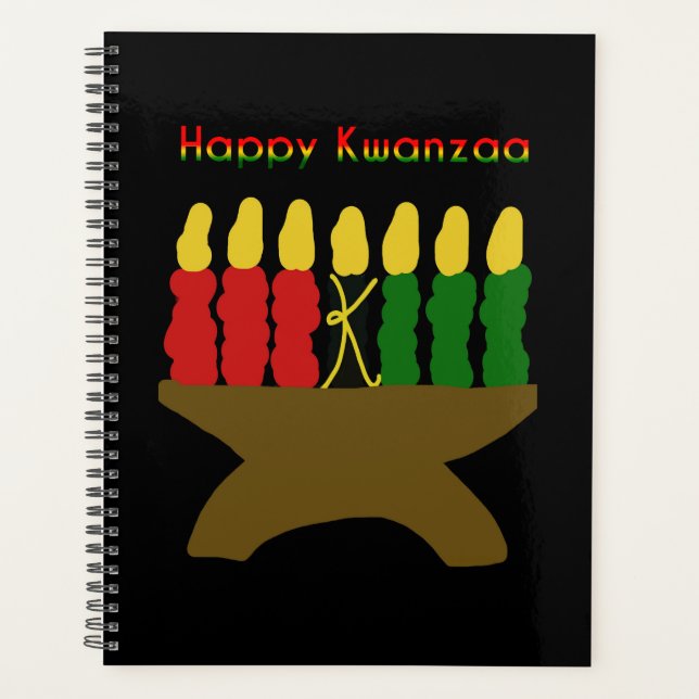 Happy Kwanzaa Kinara Planer (Vorderseite)