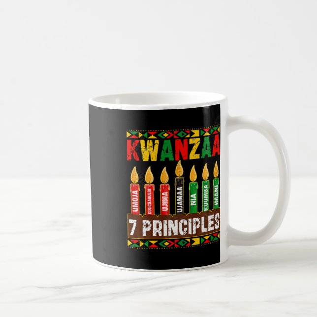Happy Kwanzaa Kinara Seven Principles Candles Pan Kaffeetasse (Rechts)