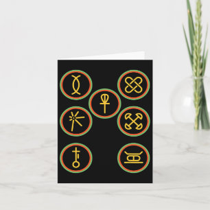 Happy Kwanzaa Kinara-Sieben-Abzeichen Grundsätze d Karte