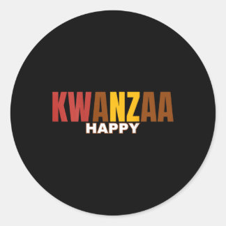 Happy Kwanzaa Kinara-Sieben Grundsätze von Kwanzaa Runder Aufkleber