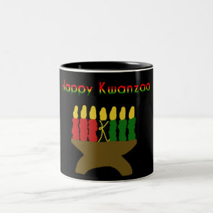Happy Kwanzaa Kinara Zweifarbige Tasse