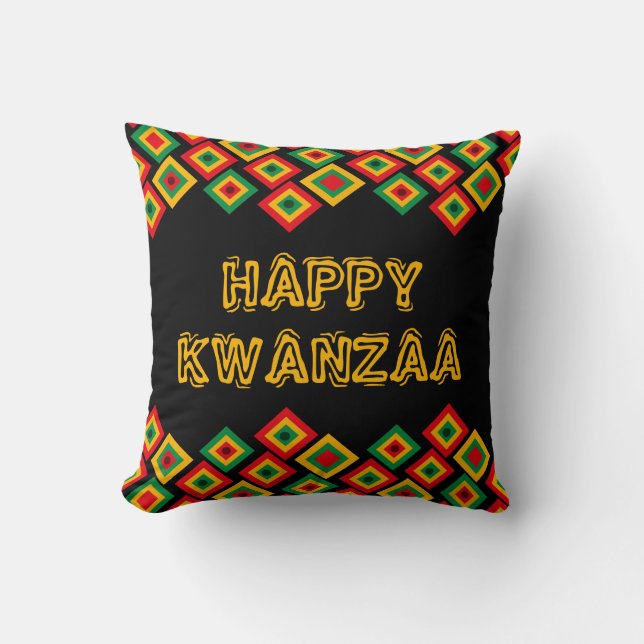 Happy KWANZAA Kissen (Vorderseite)