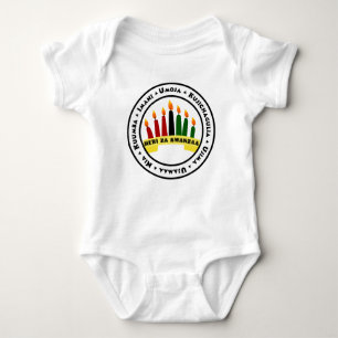 Happy Kwanzaa mit 7 Prinzipien Baby Strampler