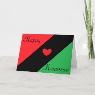 Happy Kwanzaa mit Herz Feiertagskarte