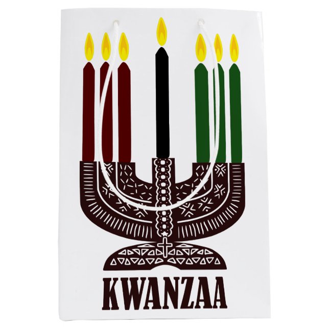 Happy Kwanzaa Mittlere Geschenktüte (Vorderseite)