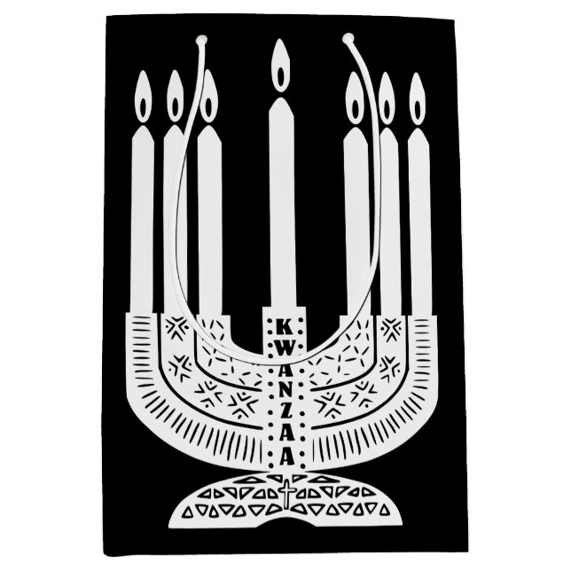 Happy Kwanzaa Mittlere Geschenktüte (Vorderseite)