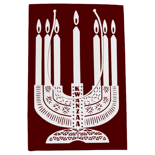 Happy Kwanzaa Mittlere Geschenktüte (Vorderseite)