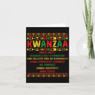 Happy Kwanzaa Pajama Kinara Principles Candles Pan Karte