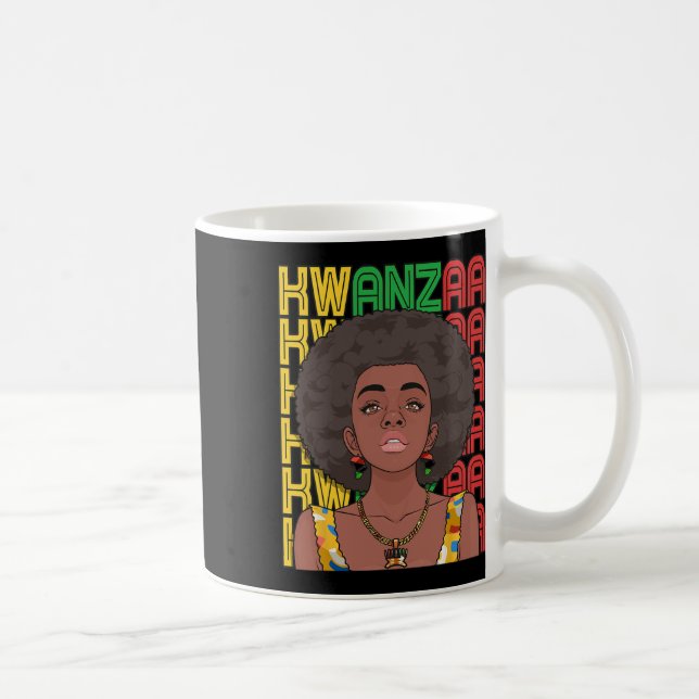 Happy Kwanzaa Pan Afrikanischer Stolz Schwarze Fra Kaffeetasse (Rechts)