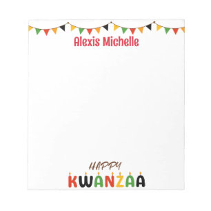 Happy Kwanzaa Personalisiert Notepad Notizblock