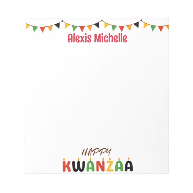 Happy Kwanzaa Personalisiert Notepad Notizblock (Vorderseite)