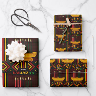 Happy Kwanzaa PopArt Geschenkpapier Set