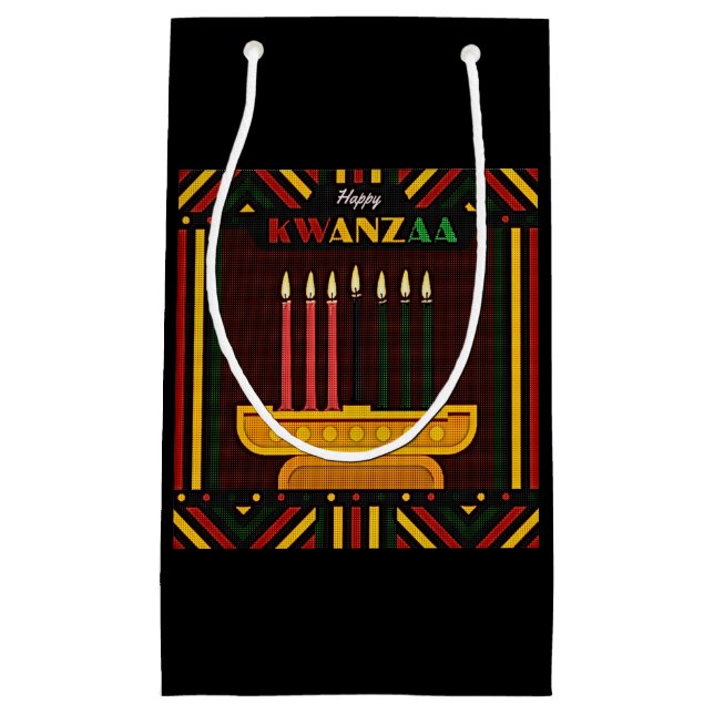 Happy Kwanzaa PopArt Kleine Geschenktüte (Vorderseite)