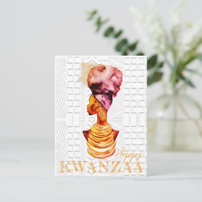 Happy Kwanzaa Postkarte (Stehend Vorderseite)