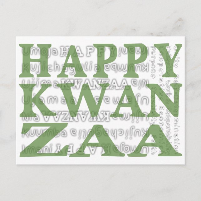 Happy Kwanzaa Postkarte (Vorderseite)