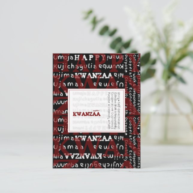 Happy Kwanzaa Postkarte (Stehend Vorderseite)