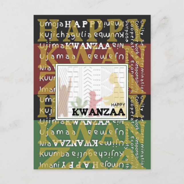 Happy Kwanzaa Postkarte (Vorderseite)