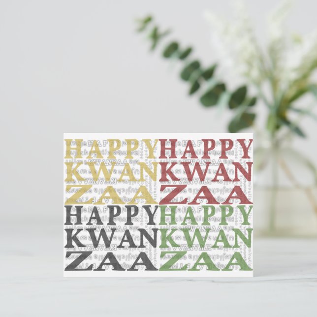 Happy Kwanzaa Postkarte (Stehend Vorderseite)
