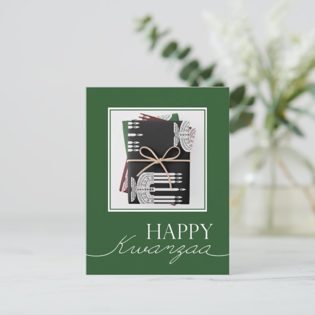 Happy Kwanzaa Postkarte (Stehend Vorderseite)