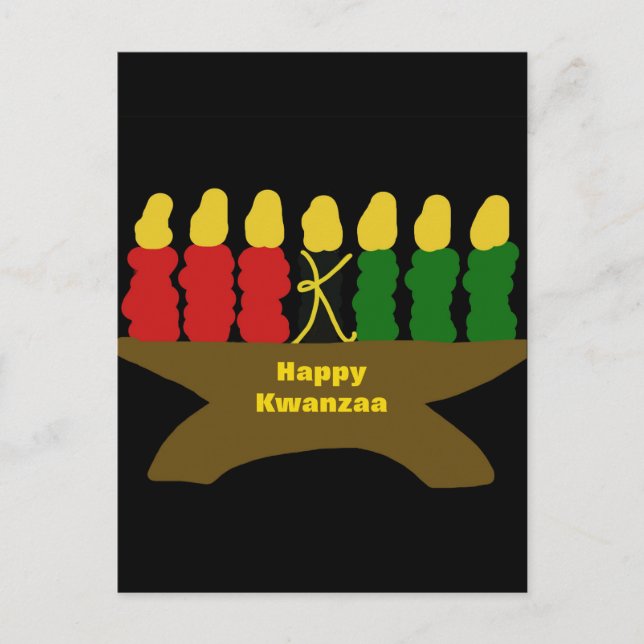 Happy Kwanzaa Postkarte (Vorderseite)